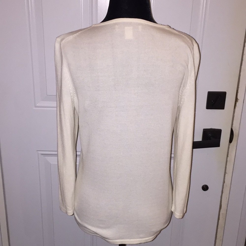 Liz Claiborne New York Ladies Button Front Cardigan Pleated Front Size Small - Picture 4 of 13